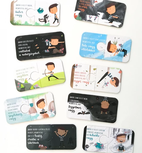 Jógakaland - Jóga puzzle - pozitív megerősítésekkel