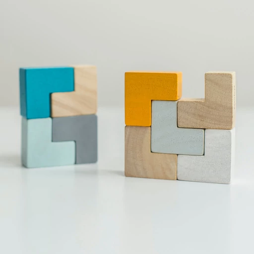 Plan Toys - 3D kocka puzzle