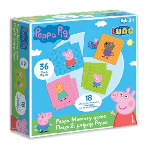 Peppa malac memóriajáték - 36 db kártyával