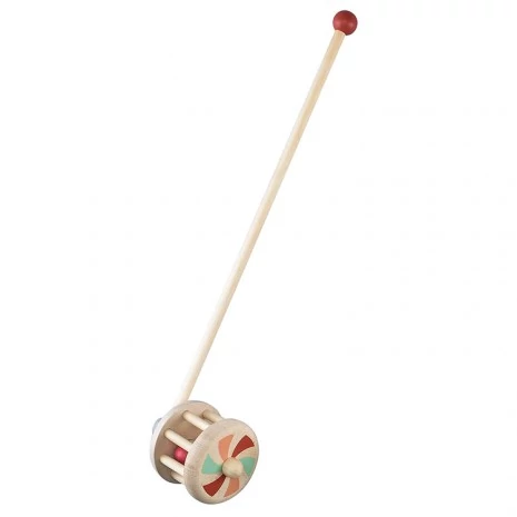 Fajáték - Tologatós (piros, csörgővel)