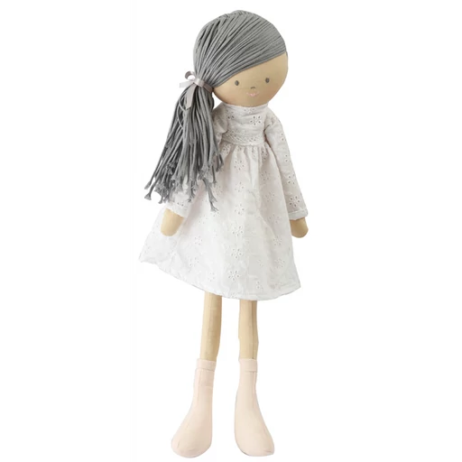 Megan Md – Szürke hosszú haj/ Fehér ruhában