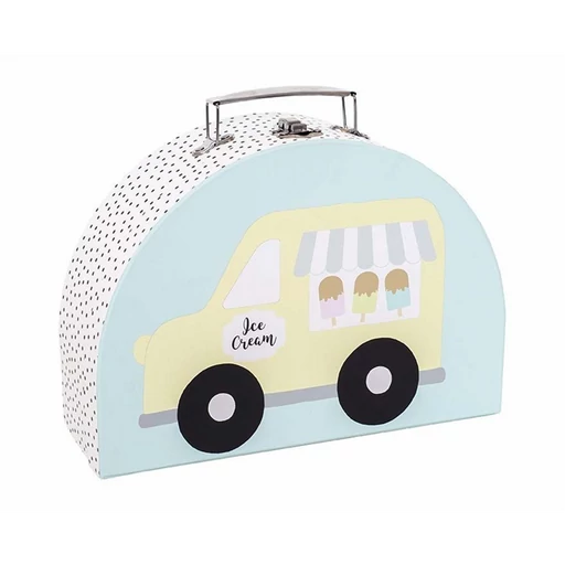 Tároló és játékbőrönd - fagyiskocsi - nagy