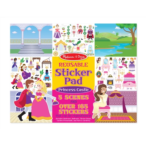 Melissa & Doug - Újrahasználható matrica készlet - hercegnő