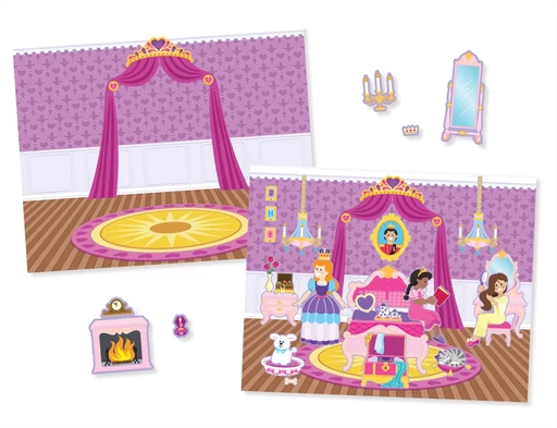 Melissa & Doug - Újrahasználható matrica készlet - hercegnő