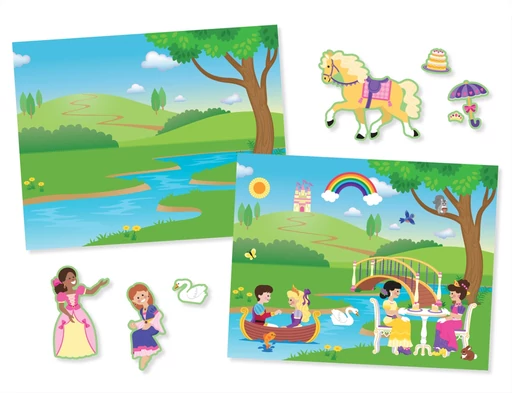 Melissa & Doug - Újrahasználható matrica készlet - hercegnő