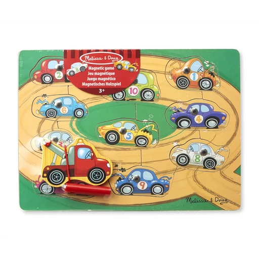 Melissa & Doug - Fa készségfejlesztő játék -  Mágneses roncsderby