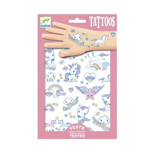 Djeco - Tetováló matricák - Unikornisok