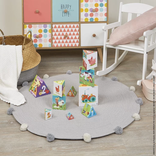 Janod - Élet a tanyán háromszög építő piramisjáték