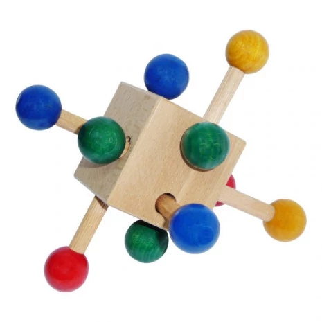 Fajáték - Kockacsörgő (natúr)