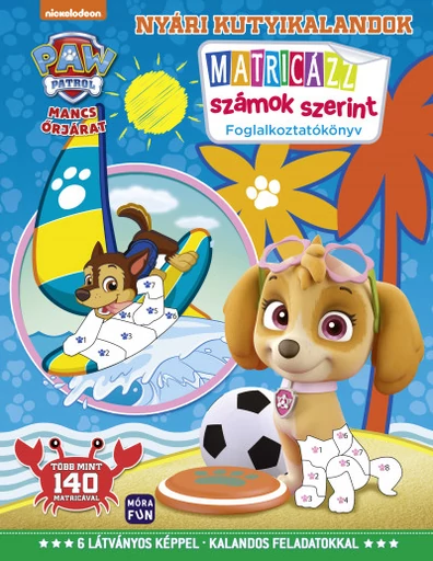 Mancs Őrjárat - Nyári kutyikalandok - Matricázz számok szerint - Foglalkoztatókönyv