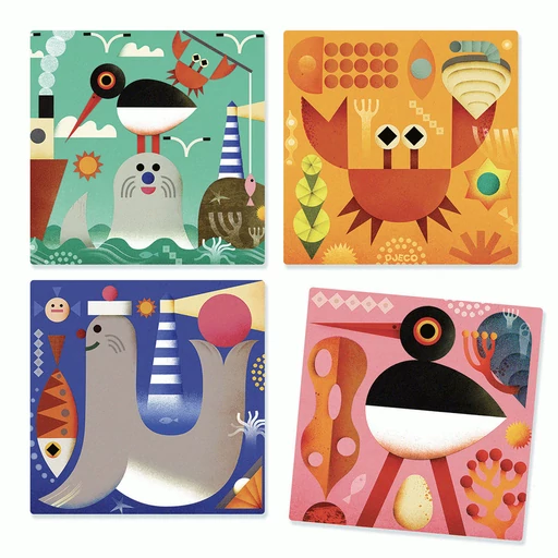 Djeco - Kockakirakó - Mesélő tenger - Puzz-Up Sea