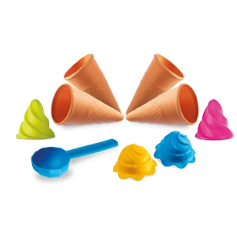 Mondo Toys - Fagylaltos homokozó szett hálóban - 9 db-os