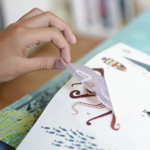 Poppik - Kreatív, fejlesztő óriásplakát - 59 matricával - Óceán