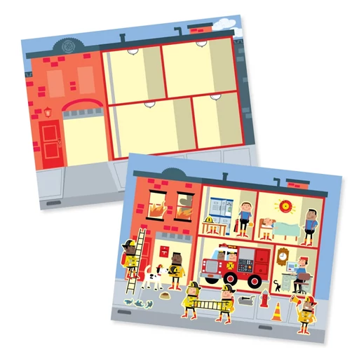 Melissa &amp; Doug Kreatív játék, Újrahasználható matrica készlet, város