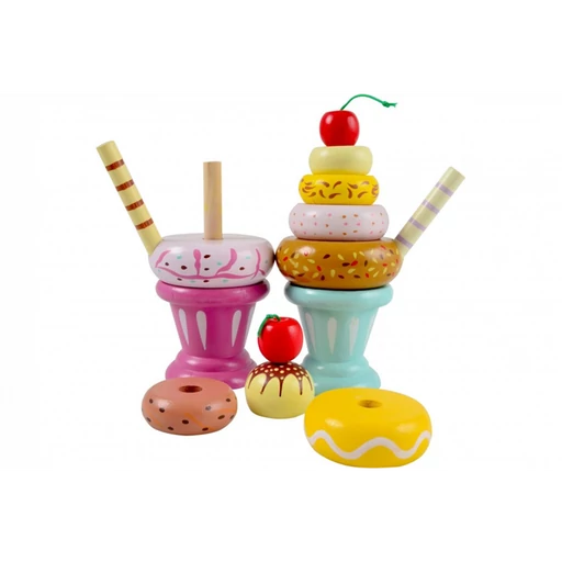 Magni - Fagyi kehely építőjáték fából - 2 féle