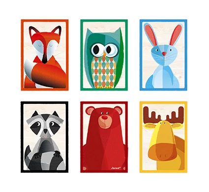 Janod - Zigolos kirakós - 6 erdei képpel