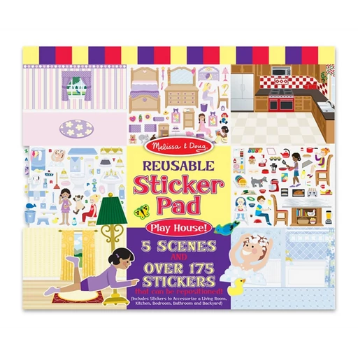 Melissa &amp; Doug - Újrahasználható matrica készlet - lakberendezés