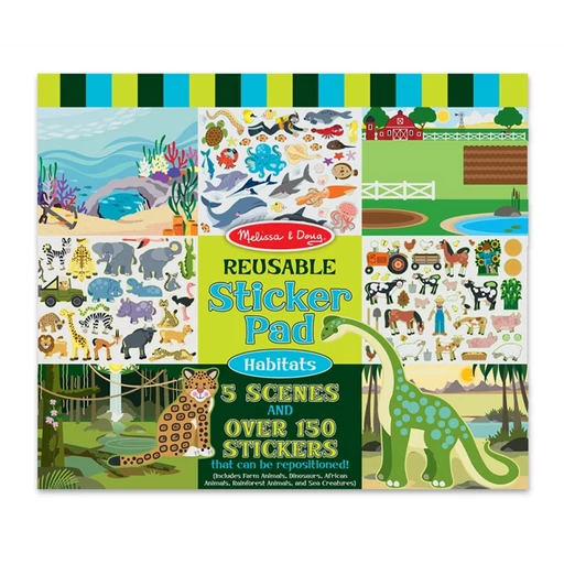 Melissa &amp; Doug - Újrahasználható matrica készlet - élőhelyek