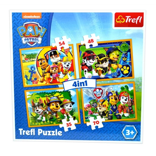 Trefl - Mancs őrjárat - Mindig időben 4 az 1-ben puzzle
