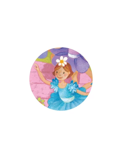 Djeco - Formadobozos puzzle - Balerina virággal