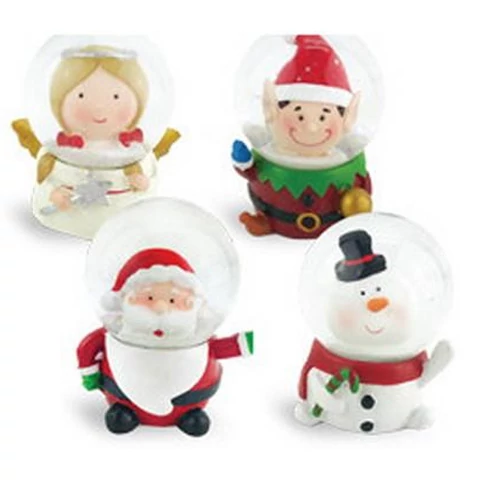 Karácsonyi hógömb többféle változatban - 45mm - 4 féle 