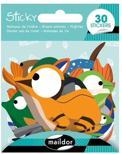 Maildor Sticky - Vizi állatok matrica  - 30db-os