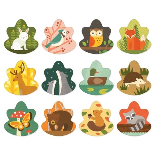 Petit Collage memóriajáték – erdei állatok