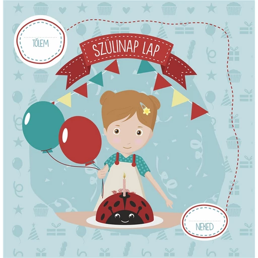 Borka sorozat szülinapi lap (üdvözlőlap)