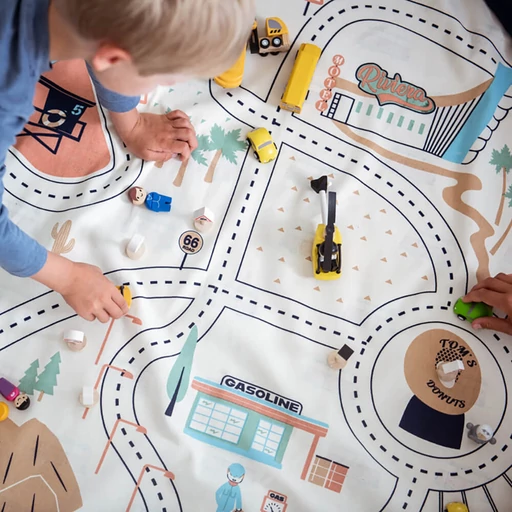 Plan Toys - Játék tároló zsák - LA autópálya