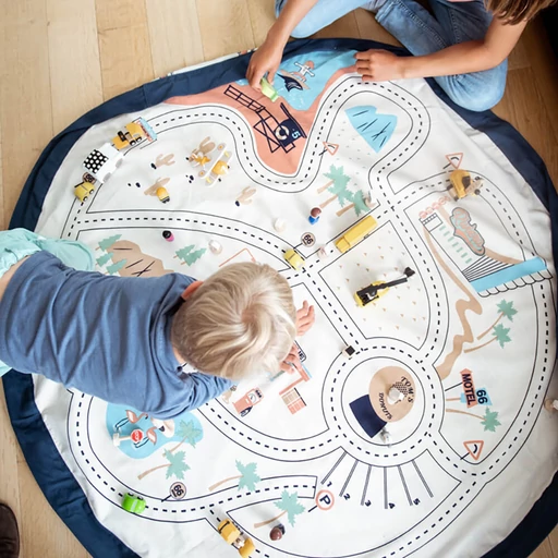 Plan Toys - Játék tároló zsák - LA autópálya