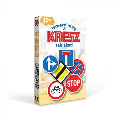 KRESZ tábla oktató kvartett kártya