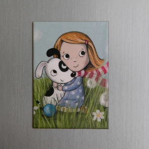 Hűtőmágnes - Pitypang és Lili