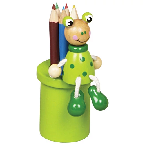 Fajáték - Ceruzatartó ceruzával - békás