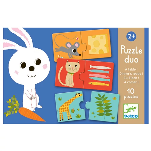 Djeco - Párosító puzzle - Ki mit eszik?