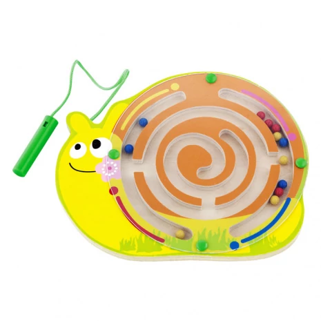 Fajáték - Mágneses golyóvezető - csigás