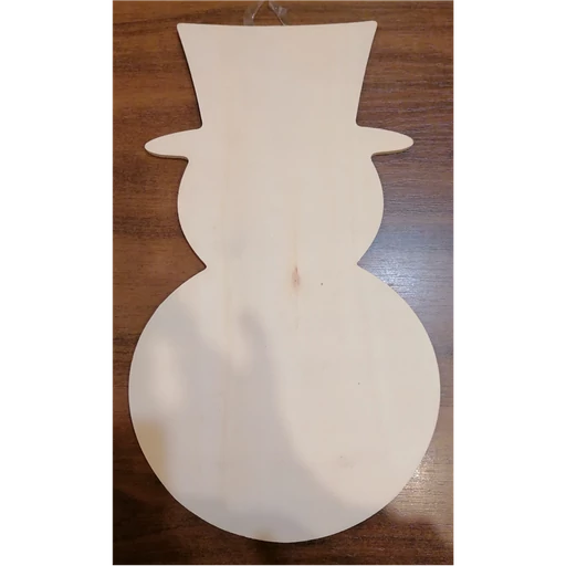 Festhető fatábla - Hóember alakú