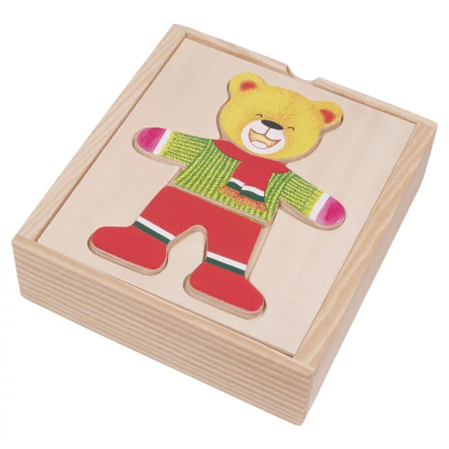 Fajáték - Öltöztethető maci fiú