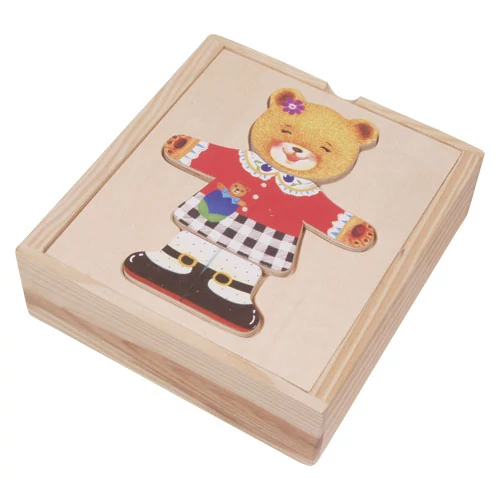 Fajáték - Öltöztethető maci lány