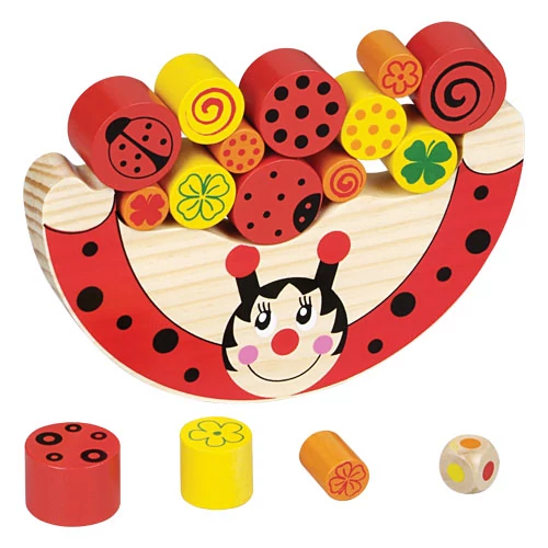 Fajáték - Egyensúlyozó játék - katicás