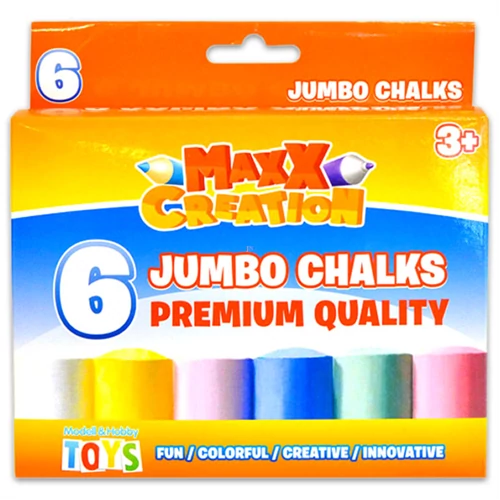 MaxxCreation - Tömzsi, színes aszfaltkréta - 6 db