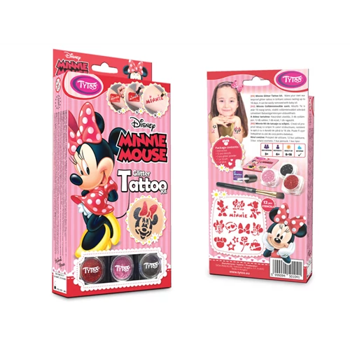 TyToo - Disney - Minnie Egér csillámtetoválás szett
