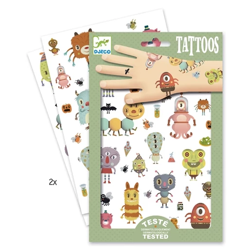 Djeco - Tetováló matricák - Szörnyecskék