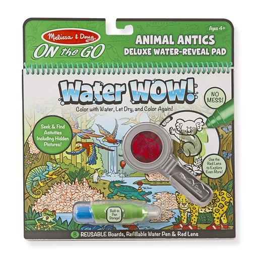 Melissa &amp; Doug - Kreatív játék - Rajzolás vízzel deluxe, állati bohócságok