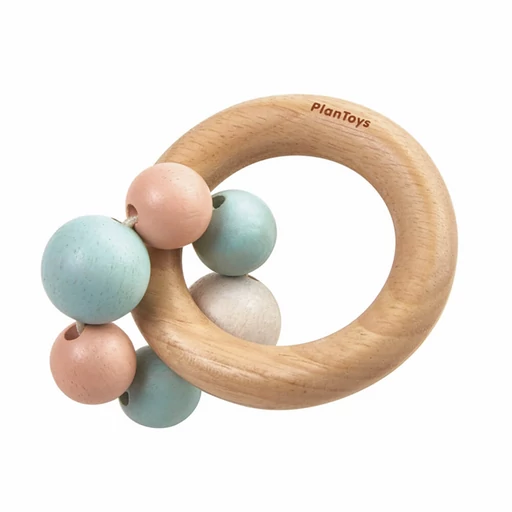 Plan Toys - Gyöngyös csörgő – pasztell