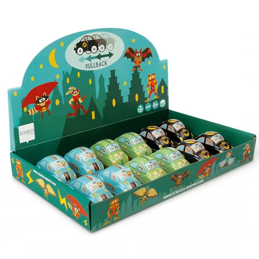 Felhúzhatós fémautó - többféle