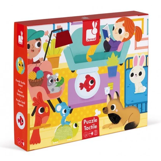 Janod - Tapintós puzzle - háziállatok - 20 db-os