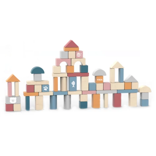 Fajáték - Építőkocka - 60 db-os