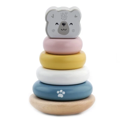 Fajáték - Montesszori torony - maci