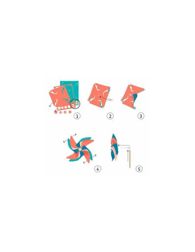 Djeco - Csináld magad! szélforgók kreatív készlet