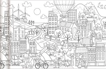 Színezőtekercs – város - 5 m * 0,35 m